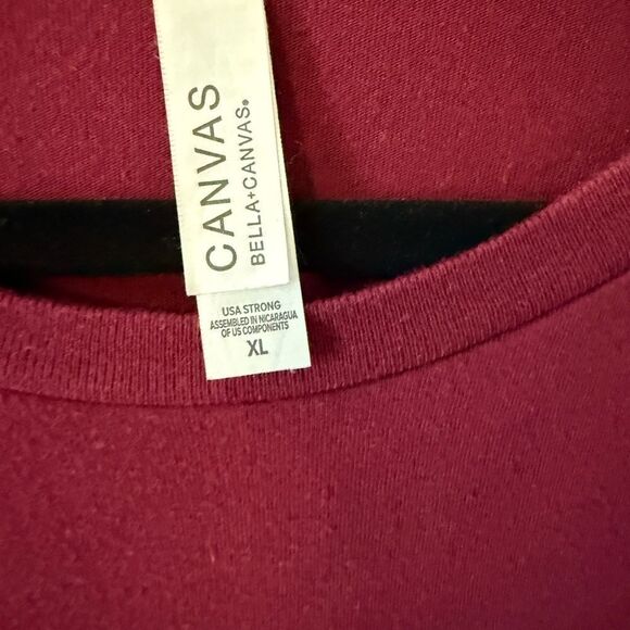 Bella+Canvas Maroon T-Shirt - Picture 3 of 4